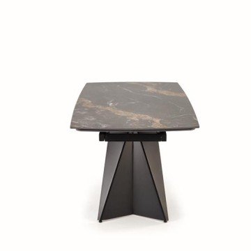 Фото1.Розкладний стіл ARMANI, чорний мармур / чорний (2 шт. = 1 шт.)